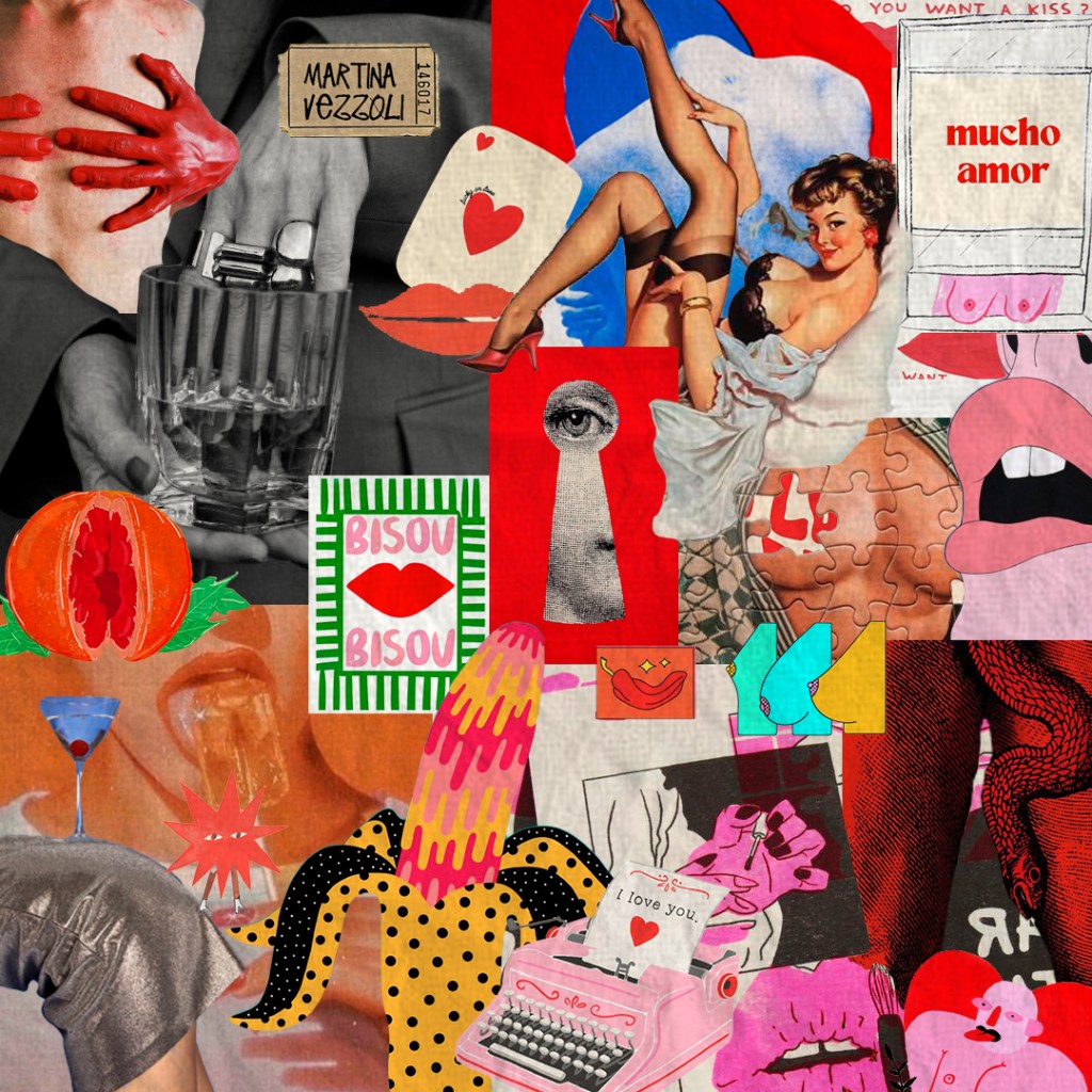 Collage artistico custom con stile punk e dettagli rétro, creato per raccontare storie personali – Martina Vezzoli