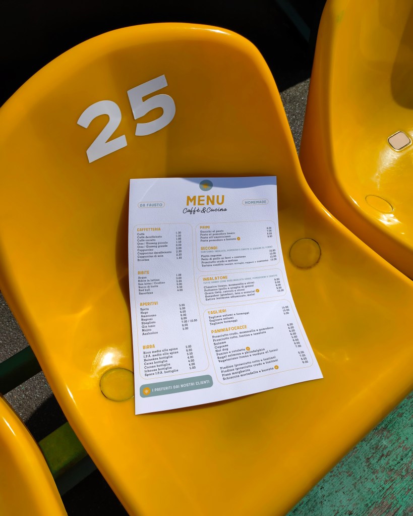 Menu Sassabar | Lido Sassabanek | Iseo | Martina Vezzoli